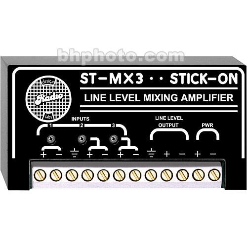 RDL ST-MX3 3-Channel Miniature Audio Mixer ST-MX3, RDL, ST-MX3, 3-Channel, Miniature, Audio, Mixer, ST-MX3,