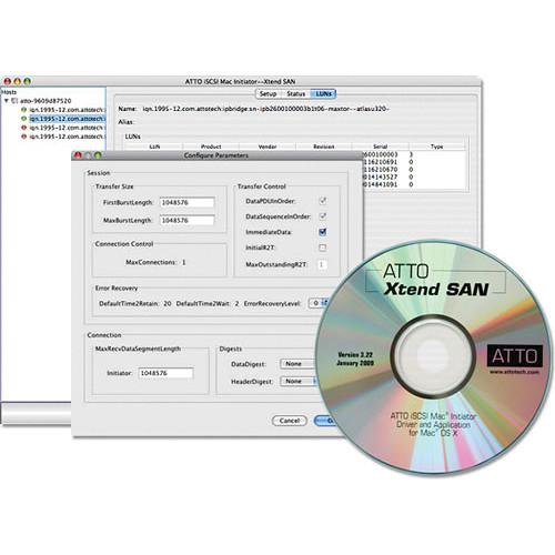 ATTO Technology Xtend SAN iSCSI Initiator Software INIT-MAC0-050, ATTO, Technology, Xtend, SAN, iSCSI, Initiator, Software, INIT-MAC0-050
