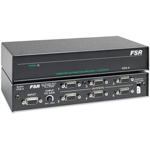 FSR CDA-6 1x6 Computer Video Distribution Amplifier CDA-6, FSR, CDA-6, 1x6, Computer, Video, Distribution, Amplifier, CDA-6,