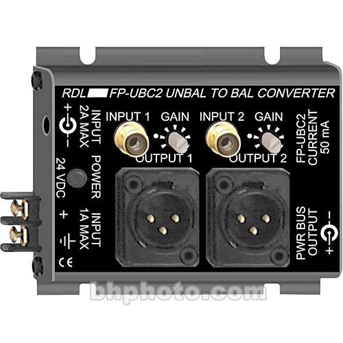 RDL 2-Channel Unbal to Balanc Audio Converter FP-UBC2, RDL, 2-Channel, Unbal, to, Balanc, Audio, Converter, FP-UBC2,