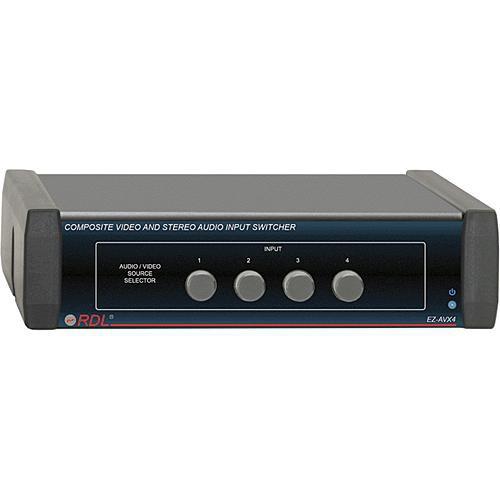 RDL EZ-AVX4 4-Channel Composite Video and Audio Switcher EZ-AVX4