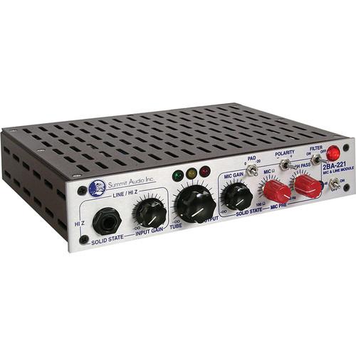 Summit Audio 2BA-221 Microphone and Line Preamplifier 2BA-221, Summit, Audio, 2BA-221, Microphone, Line, Preamplifier, 2BA-221