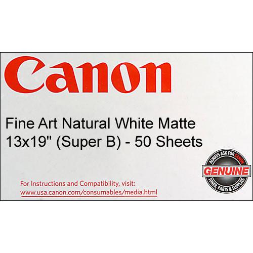 Canon Fine Art Natural White Paper (Matte, 230 gsm) - 0850V060, Canon, Fine, Art, Natural, White, Paper, Matte, 230, gsm, 0850V060