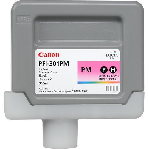 Canon PFI-301PM Photo Magenta Ink Tank (330 ml) 1491B001AA, Canon, PFI-301PM, Magenta, Ink, Tank, 330, ml, 1491B001AA,