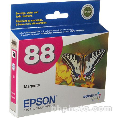 Epson 88 Moderate-Capacity Magenta Ink Cartridge T088320, Epson, 88, Moderate-Capacity, Magenta, Ink, Cartridge, T088320,