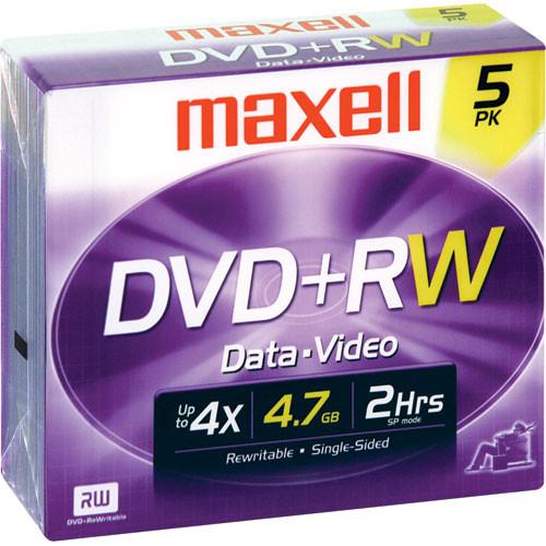 Maxell  DVD RW 4.7GB, 4x Disc (5) 634045, Maxell, DVD, RW, 4.7GB, 4x, Disc, 5, 634045, Video