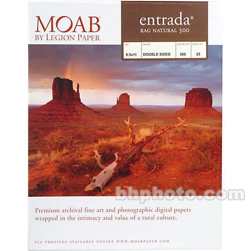 Moab Entrada Rag Natural 300 Paper for Inkjet R08-ERN300851125, Moab, Entrada, Rag, Natural, 300, Paper, Inkjet, R08-ERN300851125