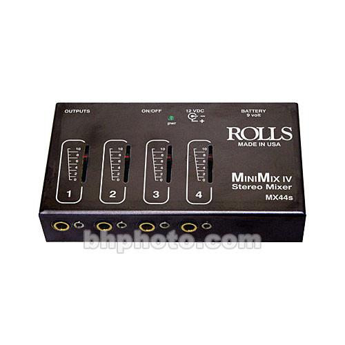 Rolls MX44s Mini-Mix IV Mini 4-Channel Audio Mixer MX44S