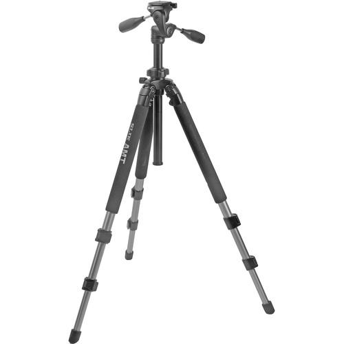 Slik Pro 500DX Tripod with 3-Way Pan/Tilt Head - Supports 10 lb, Slik, Pro, 500DX, Tripod, with, 3-Way, Pan/Tilt, Head, Supports, 10, lb