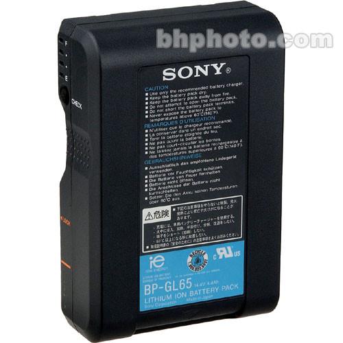 Sony BP-GL65 14.4V Lithium-Ion V-Mount Battery (65Wh) BPGL65A, Sony, BP-GL65, 14.4V, Lithium-Ion, V-Mount, Battery, 65Wh, BPGL65A