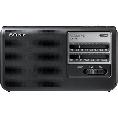 Sony  ICF-38 Portable AM/FM Radio ICF38, Sony, ICF-38, Portable, AM/FM, Radio, ICF38, Video