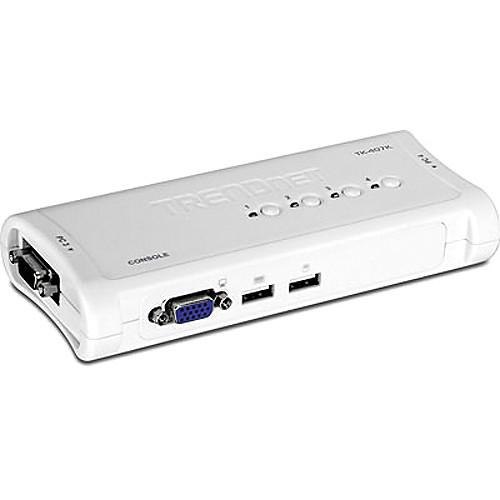 TRENDnet  4-Port USB KVM Switch TK-407K, TRENDnet, 4-Port, USB, KVM, Switch, TK-407K, Video