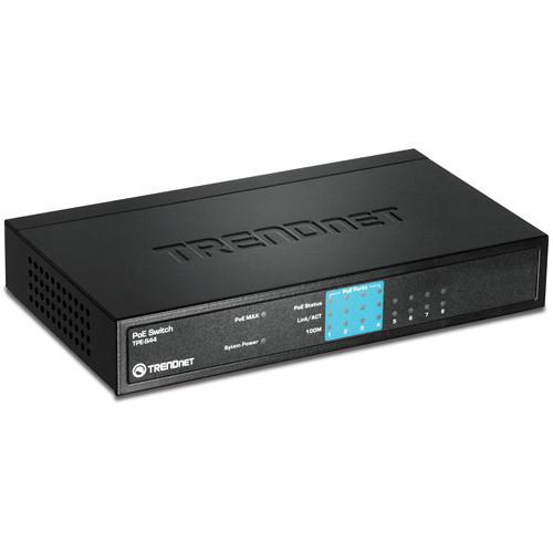 TRENDnet  8-Port 10/100Mbps PoE Switch TPE-S44, TRENDnet, 8-Port, 10/100Mbps, PoE, Switch, TPE-S44, Video