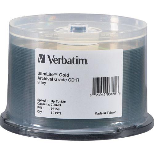 Verbatim  CD-R 700MB Gold Archival Disc 96159, Verbatim, CD-R, 700MB, Gold, Archival, Disc, 96159, Video