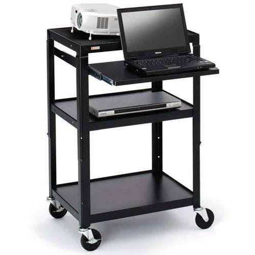 Bretford Adjustable AV Cart with Pull-Out Notebook Shelf A2642NS