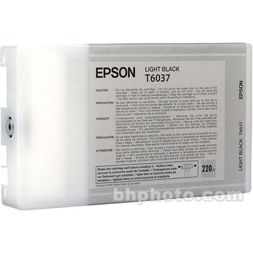 Epson UltraChrome K3 Light Black Ink Cartridge (220 ml) T603700, Epson, UltraChrome, K3, Light, Black, Ink, Cartridge, 220, ml, T603700