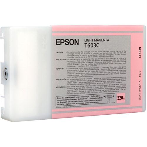 Epson UltraChrome Light Magenta Ink Cartridge (220ml) T603C00, Epson, UltraChrome, Light, Magenta, Ink, Cartridge, 220ml, T603C00