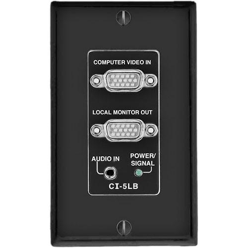 FSR CI-5LB-BLK Wall Plate Interface and EQ (Black) CI-5LB-BLK