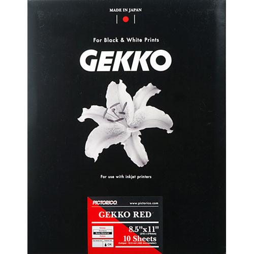 Pictorico Gekko Red Paper (265gsm) for Inkjet - 8.5 x PICT35015