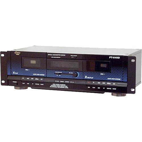 Pyle Pro PT649D Rackmountable Dual Cassette Player PT649D