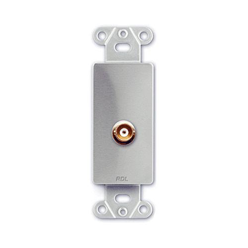 RDL DS-BNC - BNC Jack D-Style Plate (Stainless Steel) DS-BNC