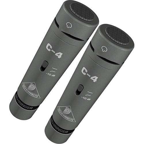 Behringer C-4 Matched Pair of Studio Condenser Microphones C4/B, Behringer, C-4, Matched, Pair, of, Studio, Condenser, Microphones, C4/B