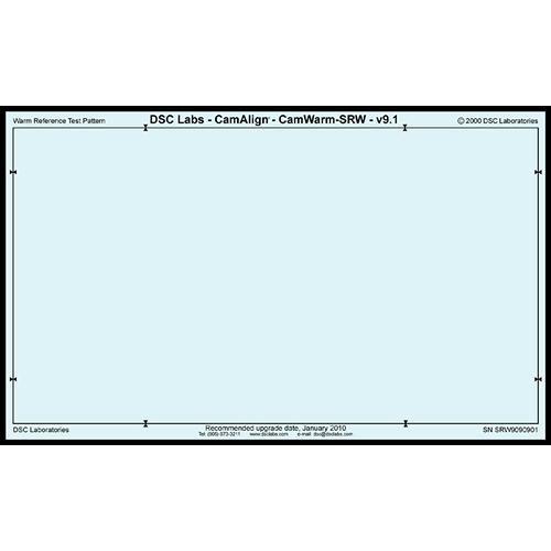 DSC Labs  CamAlign CamWarm Chart (Standard) CWAST