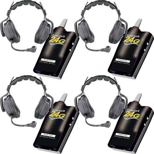 Eartec 4 Simultalk 24G Beltpacks with Ultra Double SLT24G4UD, Eartec, 4, Simultalk, 24G, Beltpacks, with, Ultra, Double, SLT24G4UD,