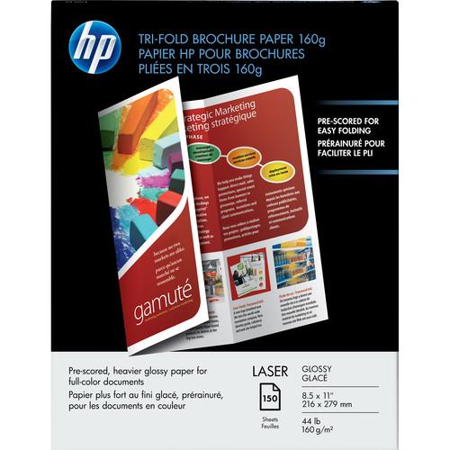 HP Q6612A Laser Glossy Tri-Fold Brochure Paper Q6612A